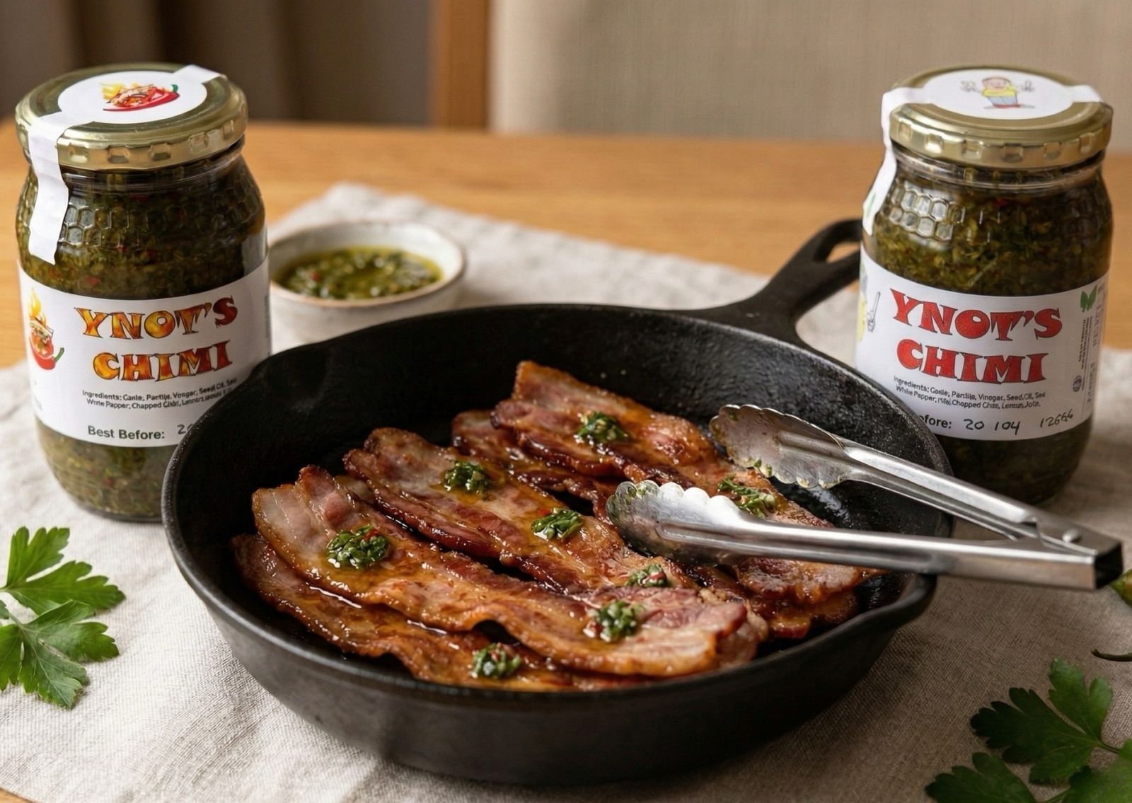 Ynot's Chimi on Bacon